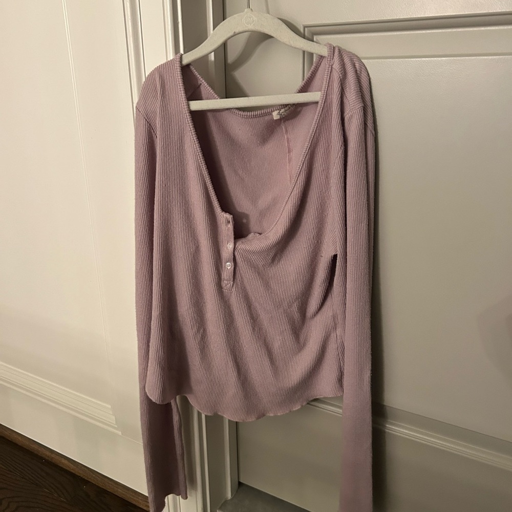 Free People purple longsleeve top